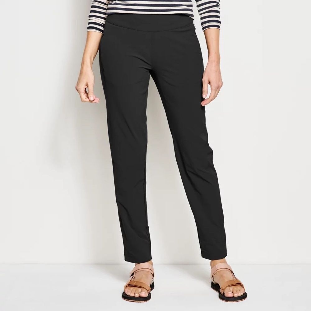 Orvis Black Knit Ripstop Pull On Pants Sz S